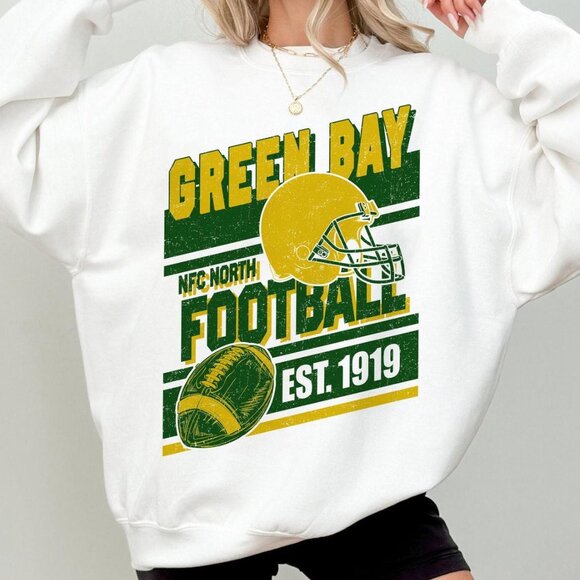 Vintage 1919 Green Bay Football Sweatshirt, Game Day Shirt, Green Bay Team Foot - Picture 1 of 2